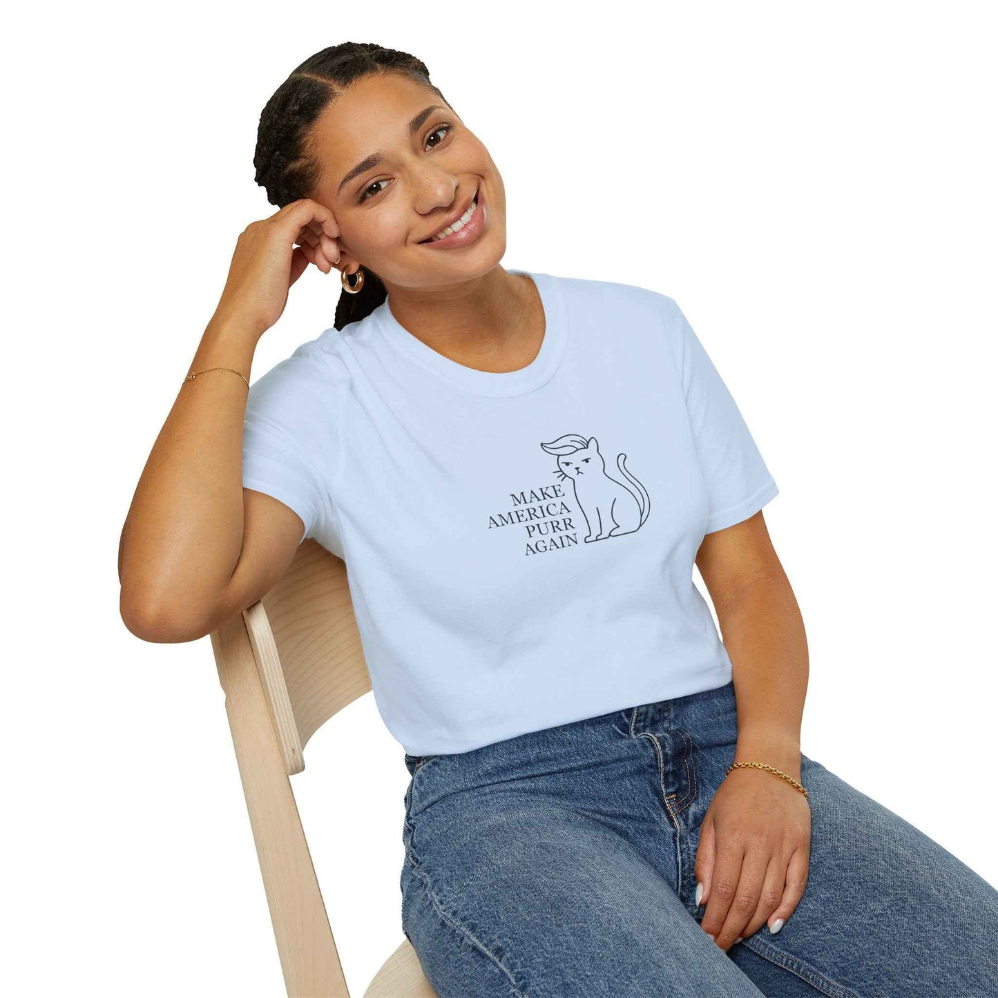 Make America Purr Again T-Shirt – Funny Cat Parody Tee