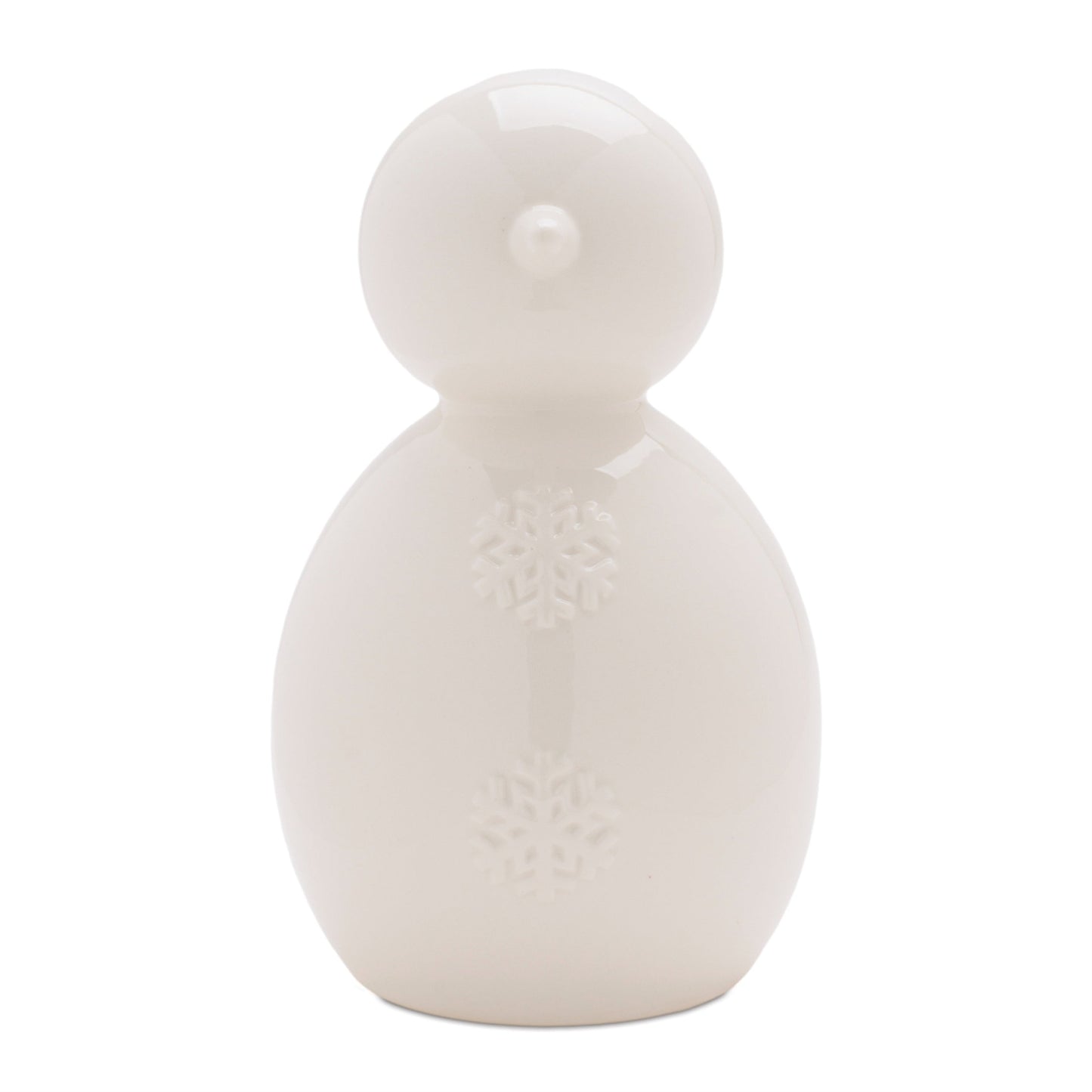 Snowman Figurines with Snowflake Detail (Set of 2)