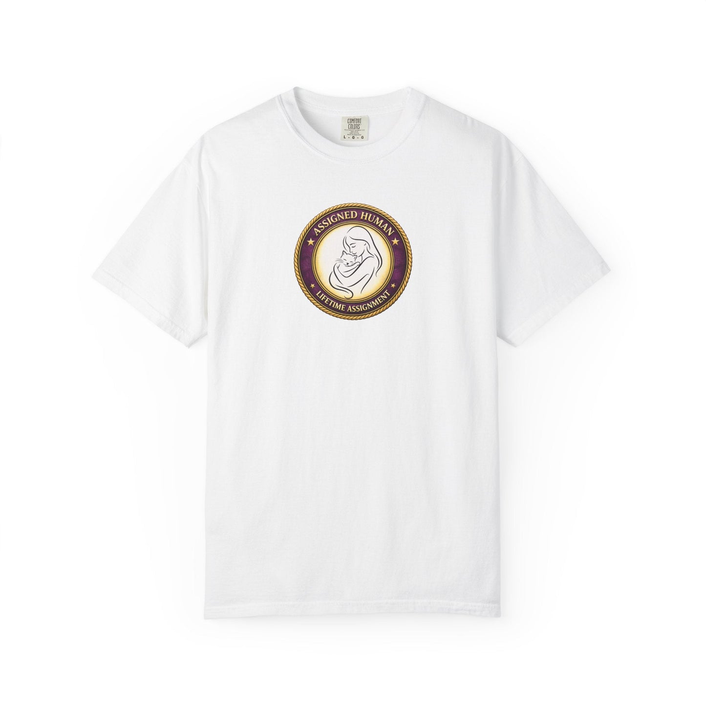 Assigned Human – Lifetime Assignment T-Shirt | Cat Lover Seal Tee