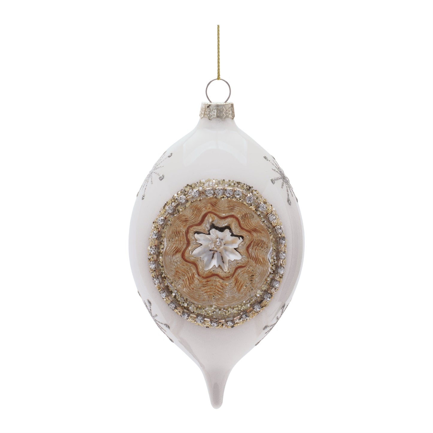 Glass Reflector Ornament Set of 6