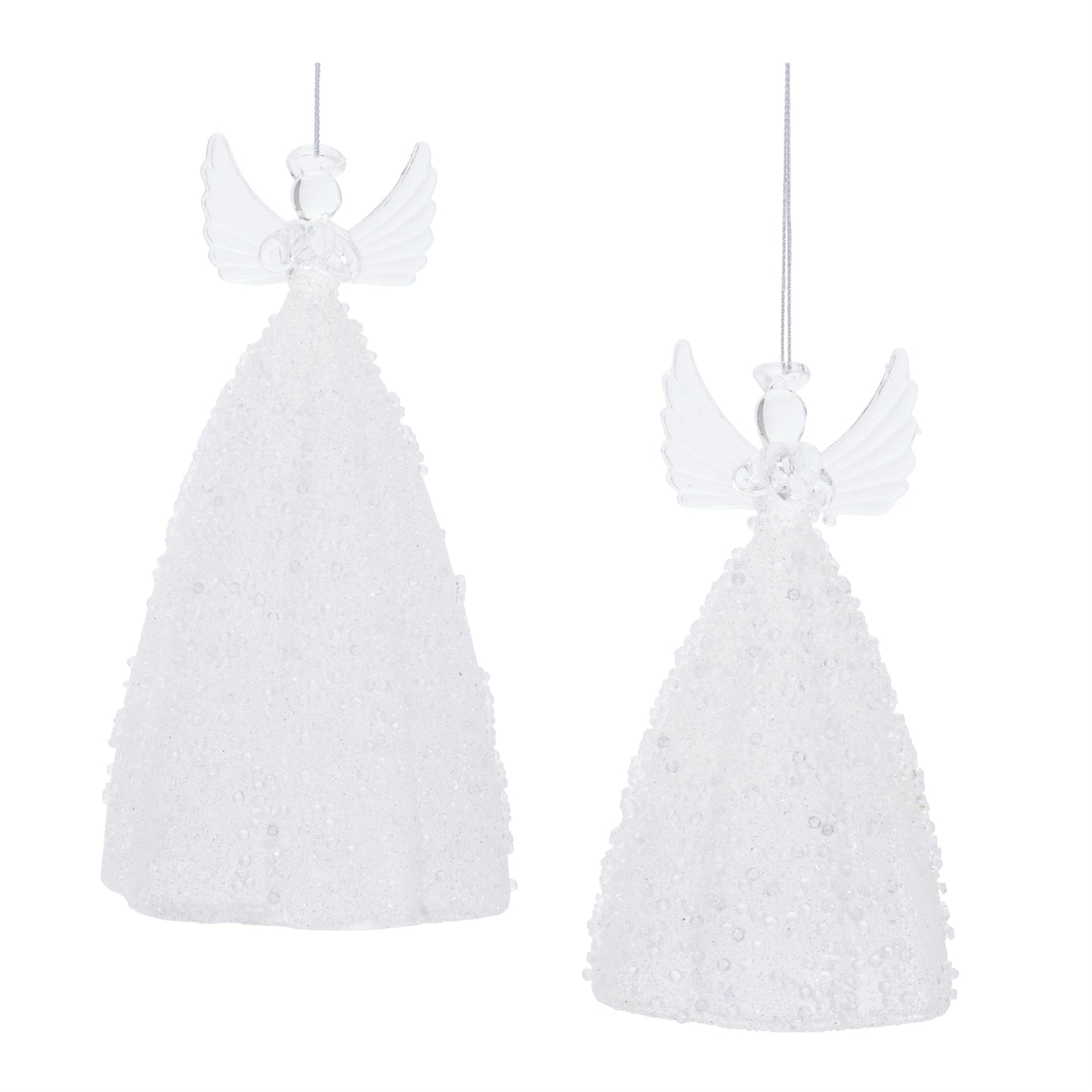 Glass Angel Ornament Set of 2