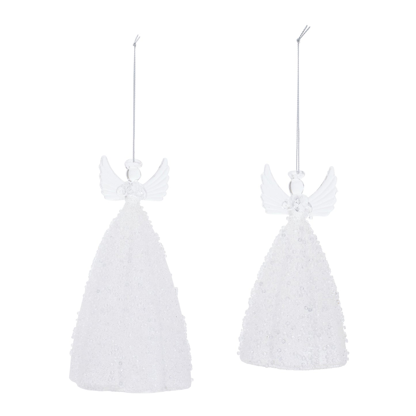 Glass Angel Ornament Set of 2
