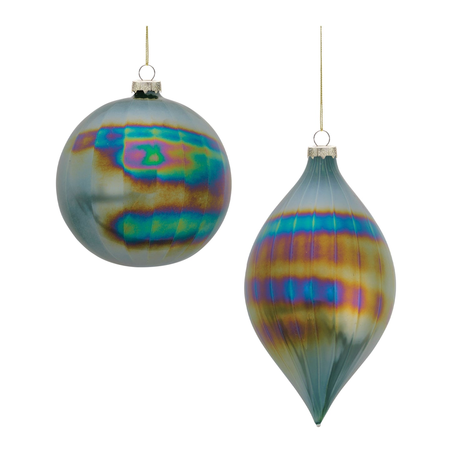 Glass Ornament Set of 4 Ð 5"D x 7.5"H