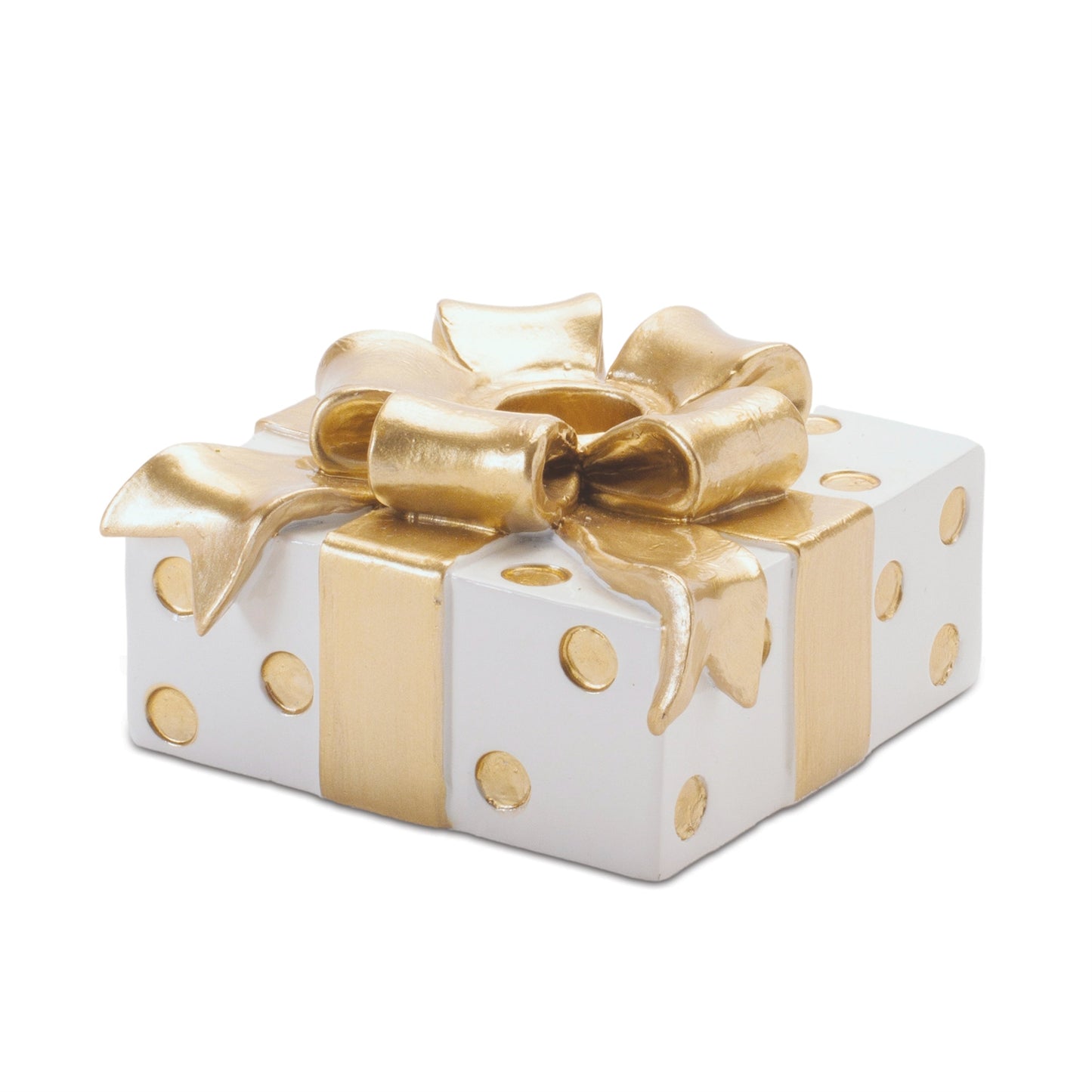 Holiday Present with Taper Candle Holder (Set of 3)