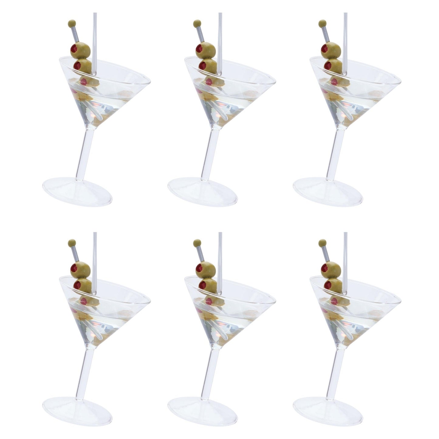 Martini Glass Ornament (Set of 6)