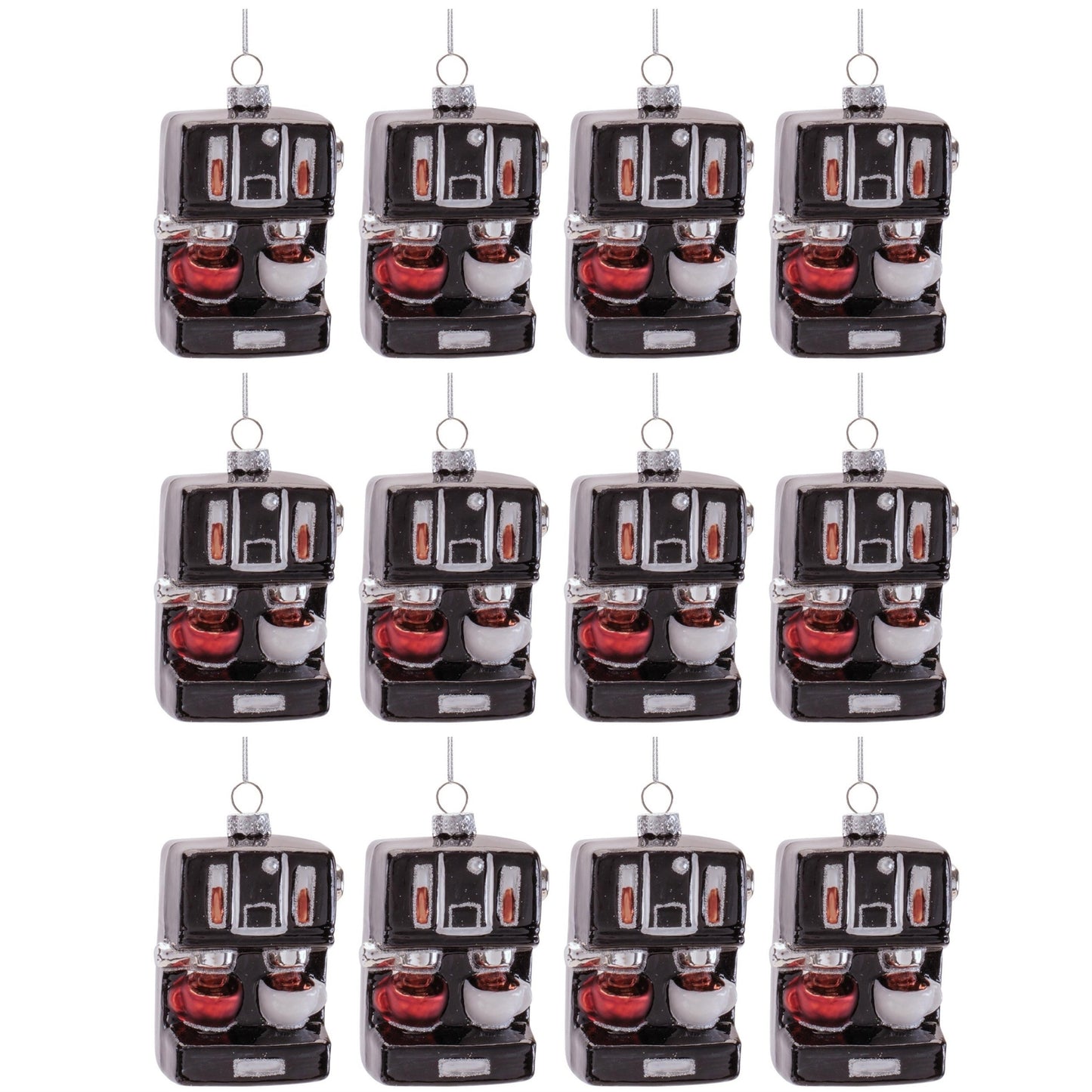 Espresso Machine Glass Ornament (Set of 12)