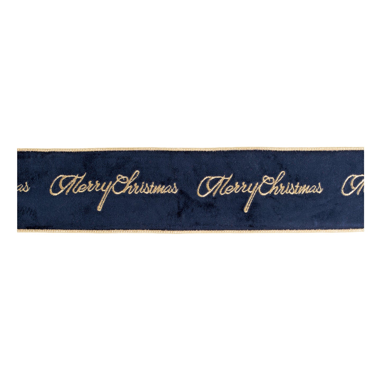 ÒMerry ChristmasÓ Velvet Wired Ribbon 4" x 5 Yds.