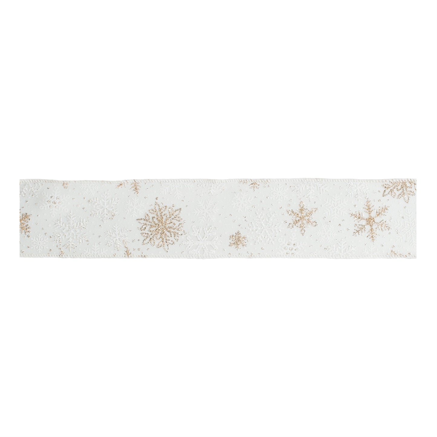 Snowflake Wired Ribbon 2.5" x 10 Yds.