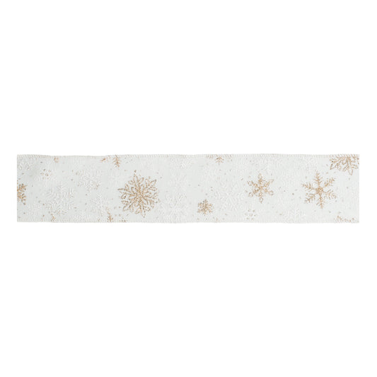 Snowflake Wired Ribbon 2.5" x 10 Yds.