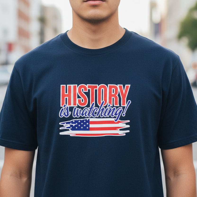 History Is Watching Patriotic Statement T-Shirt