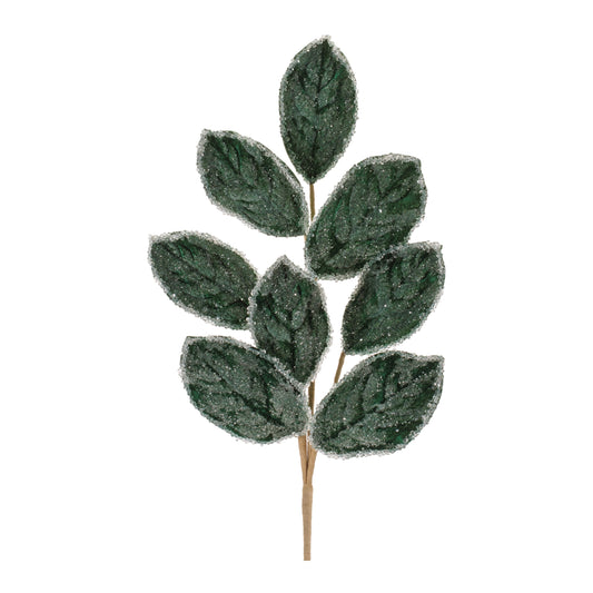 Beaded Magnolia Leaf Spray (Set of 4)