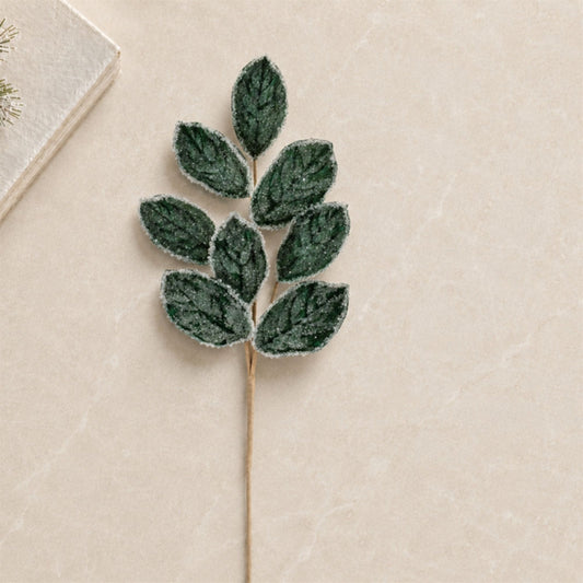 Beaded Magnolia Leaf Spray (Set of 4)
