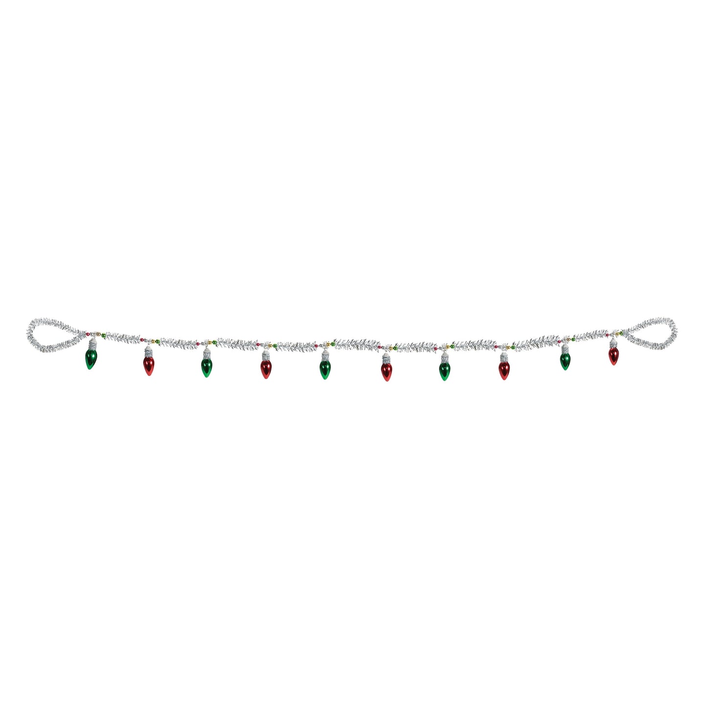 Vintage Light Bulb Tinsel Garland (Set of 2)