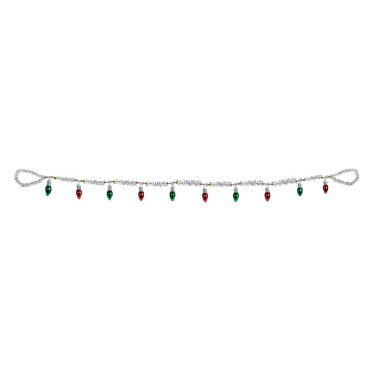 Vintage Light Bulb Tinsel Garland (Set of 2)