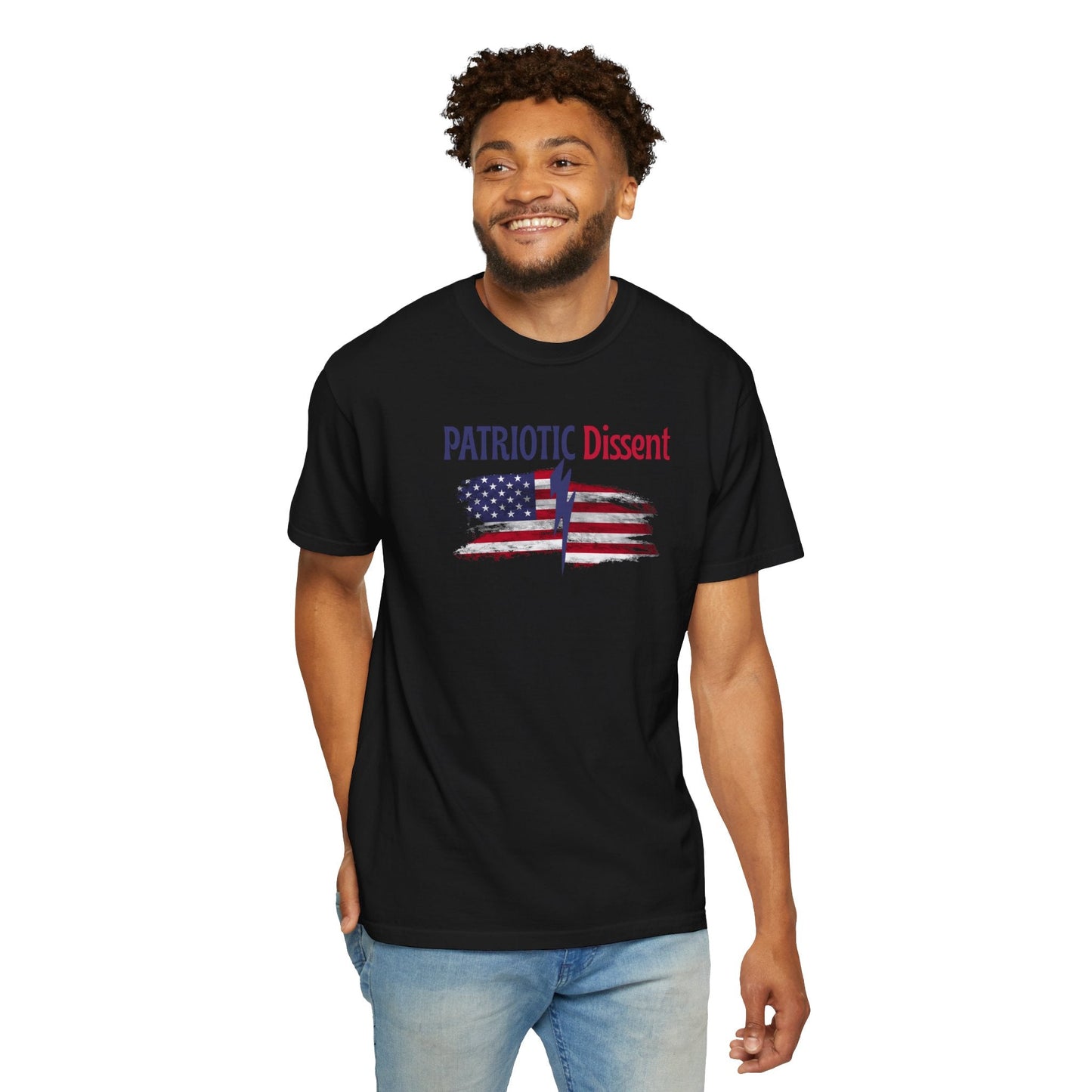 Patriotic Dissent Unisex T-Shirt – American Flag Statement Tee
