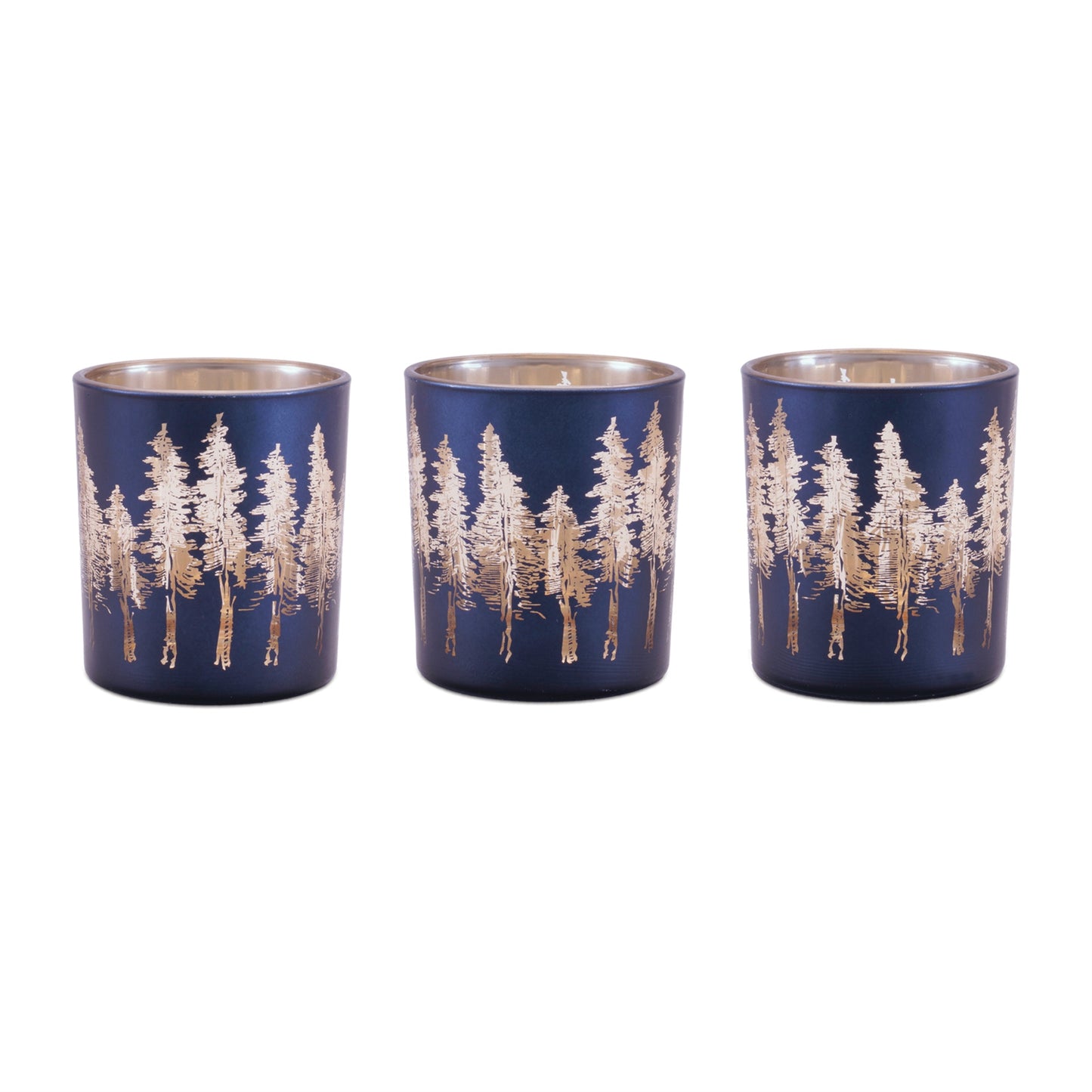 Pine Tree Print Votive Holder (Set of 3)
