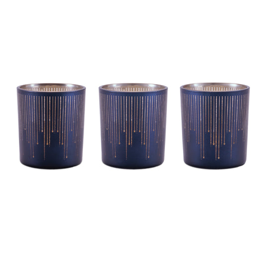 Patterned Glass Votive Holder (Set of 3)