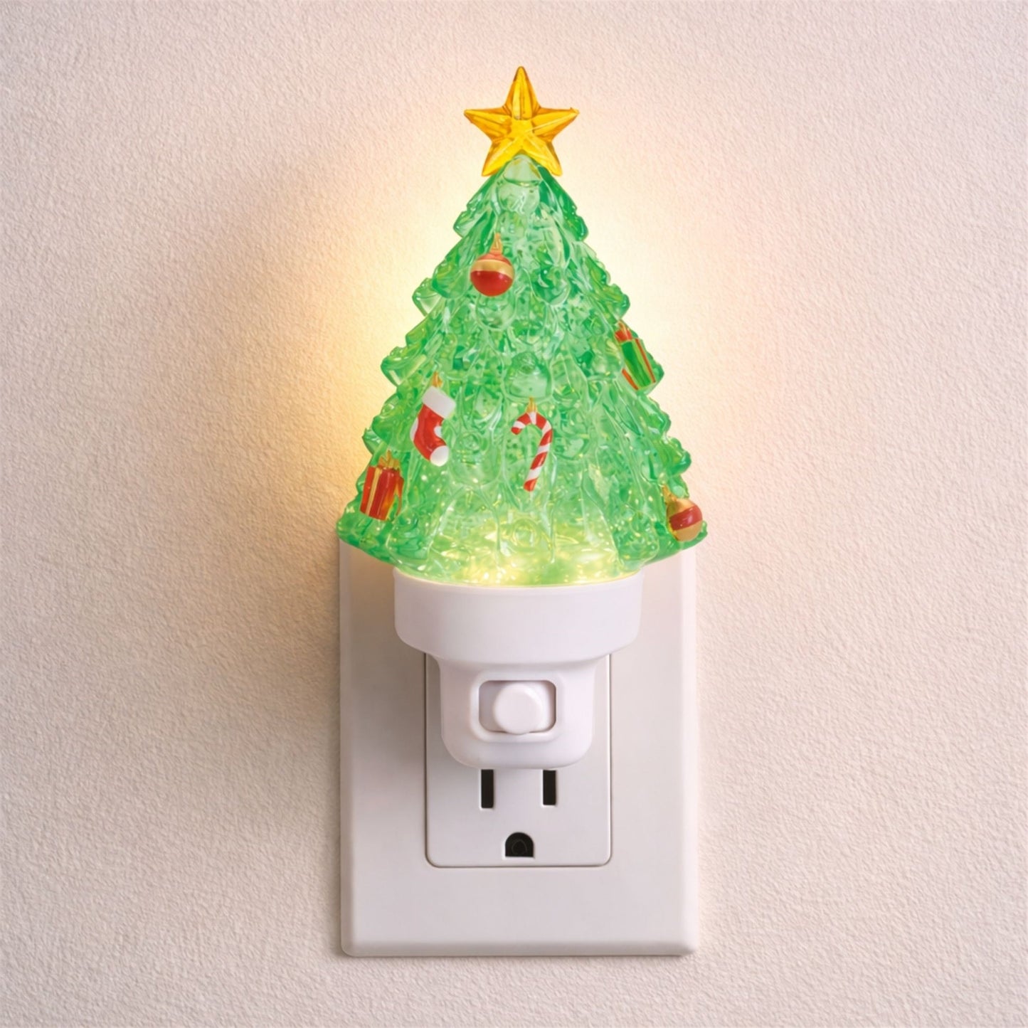 LED Lantern Scene with Santa and Woodland Animals 17.5"H