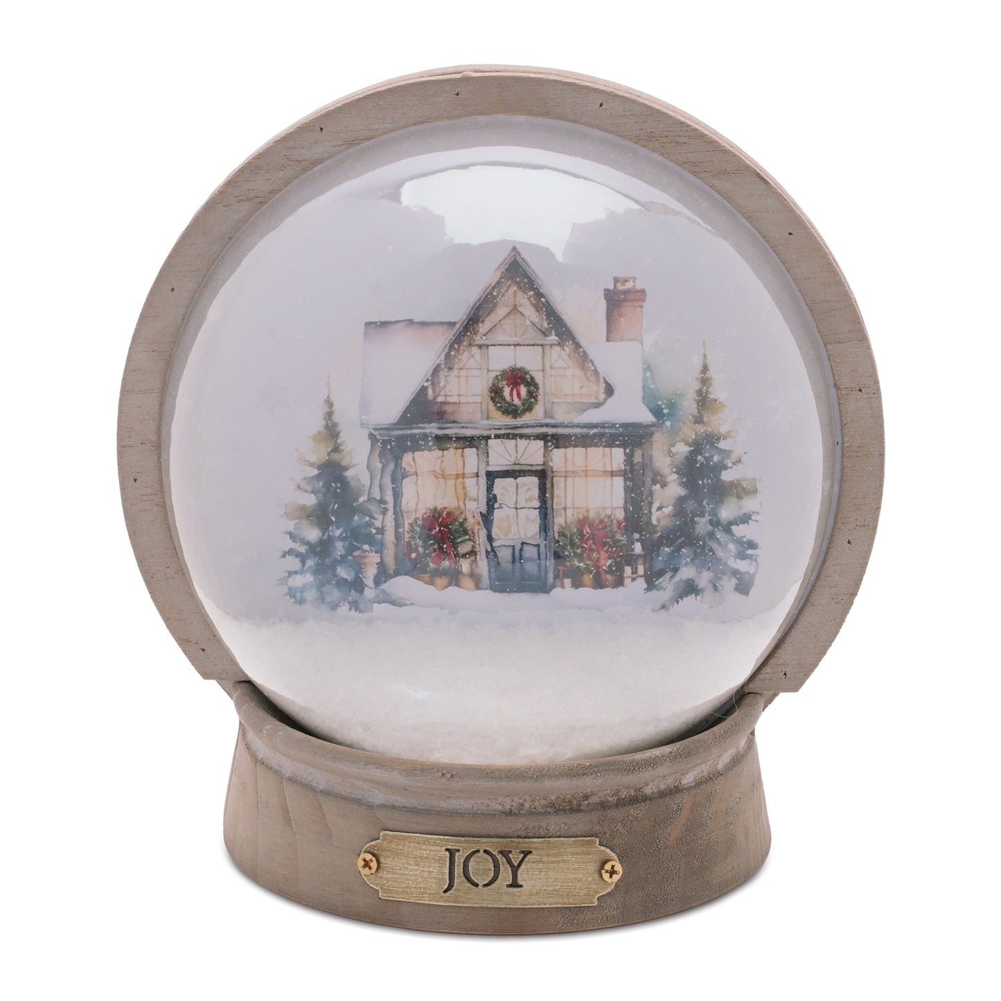 Lighted Christmas Village Globe DŽcor (Set of 2)