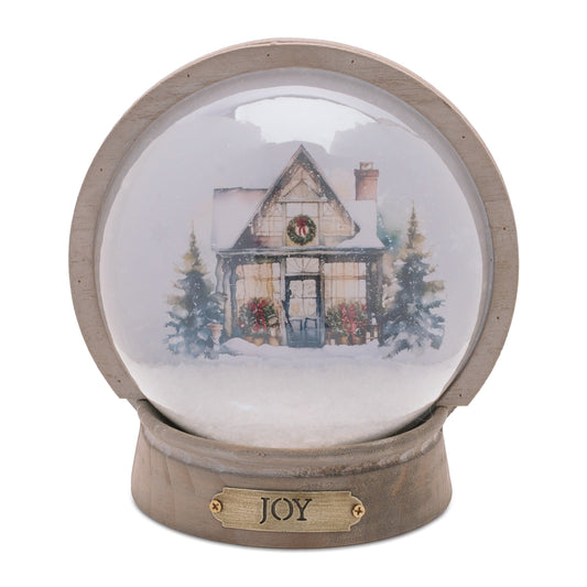 Lighted Christmas Village Globe DŽcor (Set of 2)