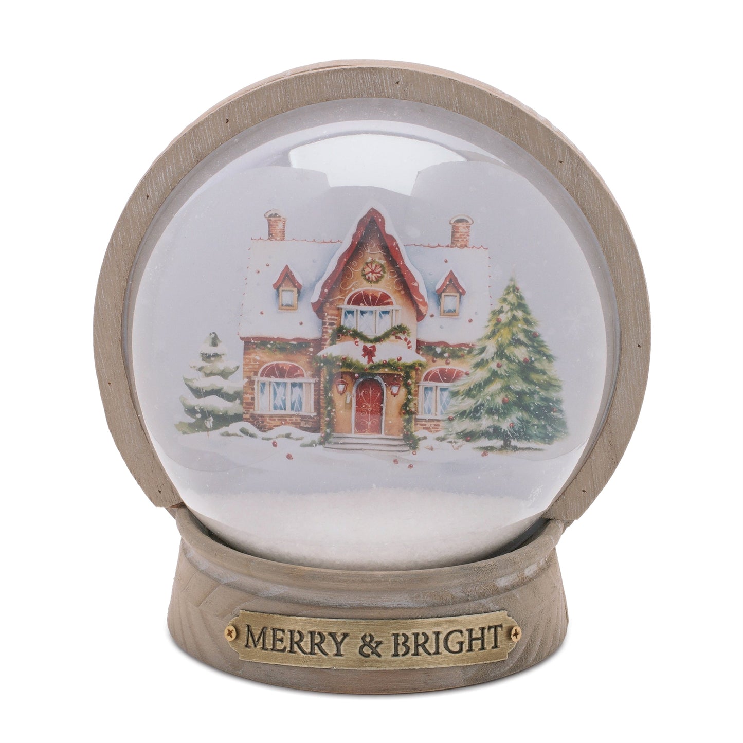Lighted Christmas Village Globe DŽcor (Set of 2)