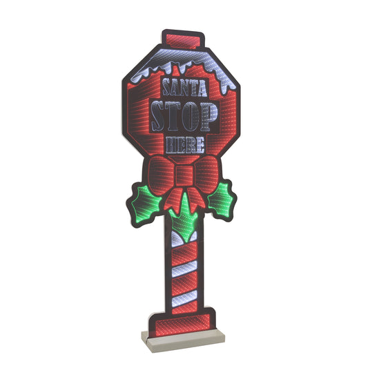 Santa Stop Here Ekkolight 47"H