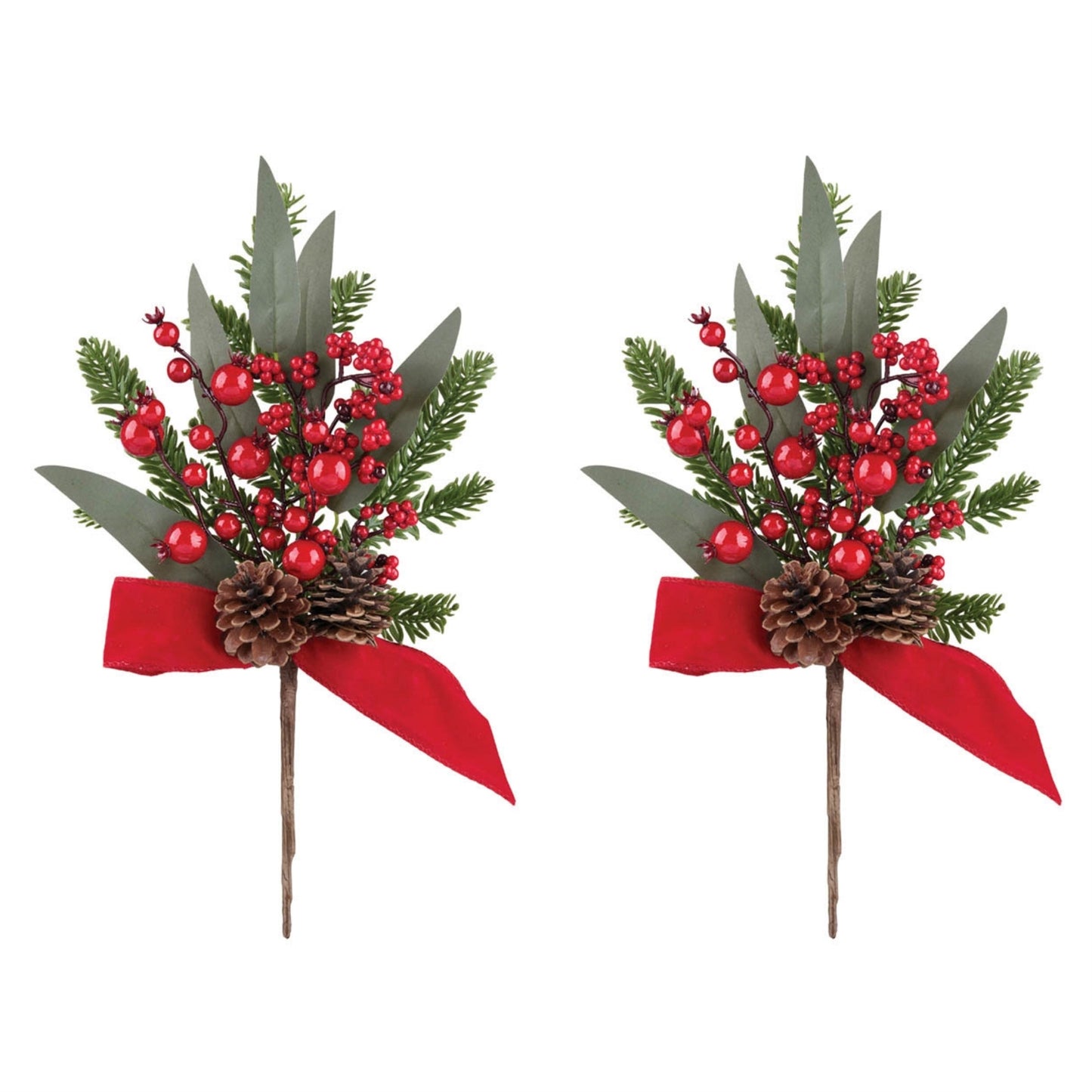 Fresh Touch Pine Berry Cone Spray (Set of 2)