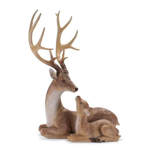 Deer with Fawn Statue 21.25"H