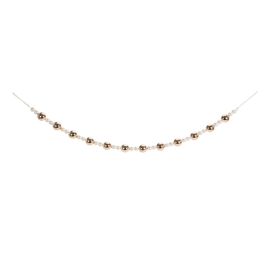 Pearl and Glass Ball Garland 32"