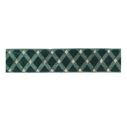 Diamond Lattice Wired Nylon/Polyester Ribbon 2.5" x 10 Yds.