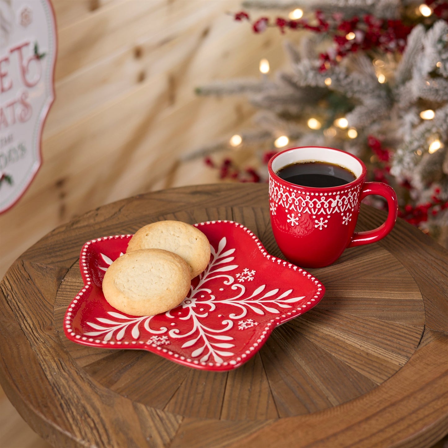 Ceramic Snowflake Plate (Set of 4)