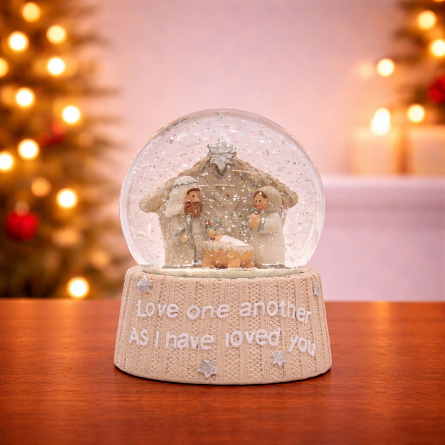 Holy Family Nativity Snow Globe