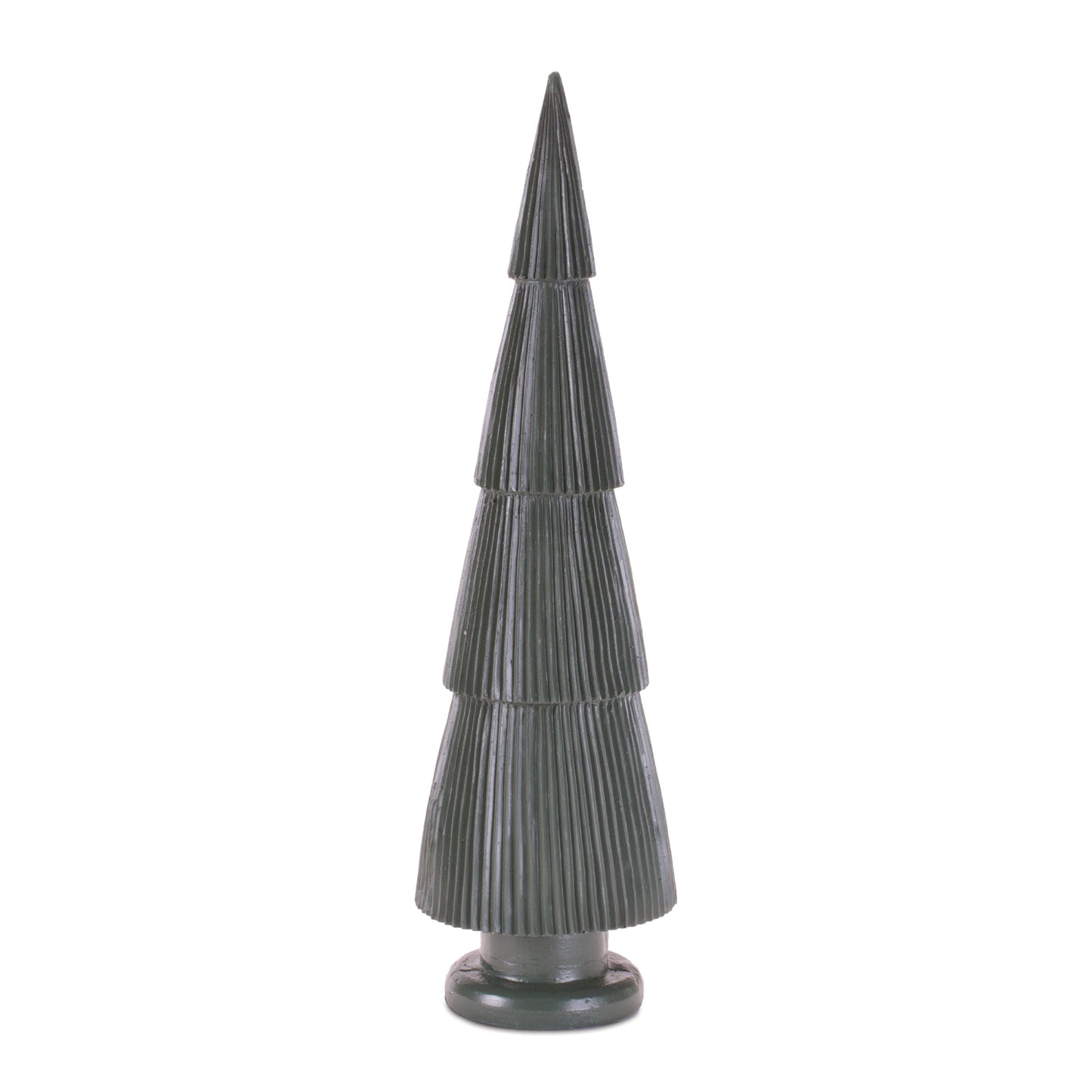Green Ribbed Resin Christmas Tree (Set of 3)
