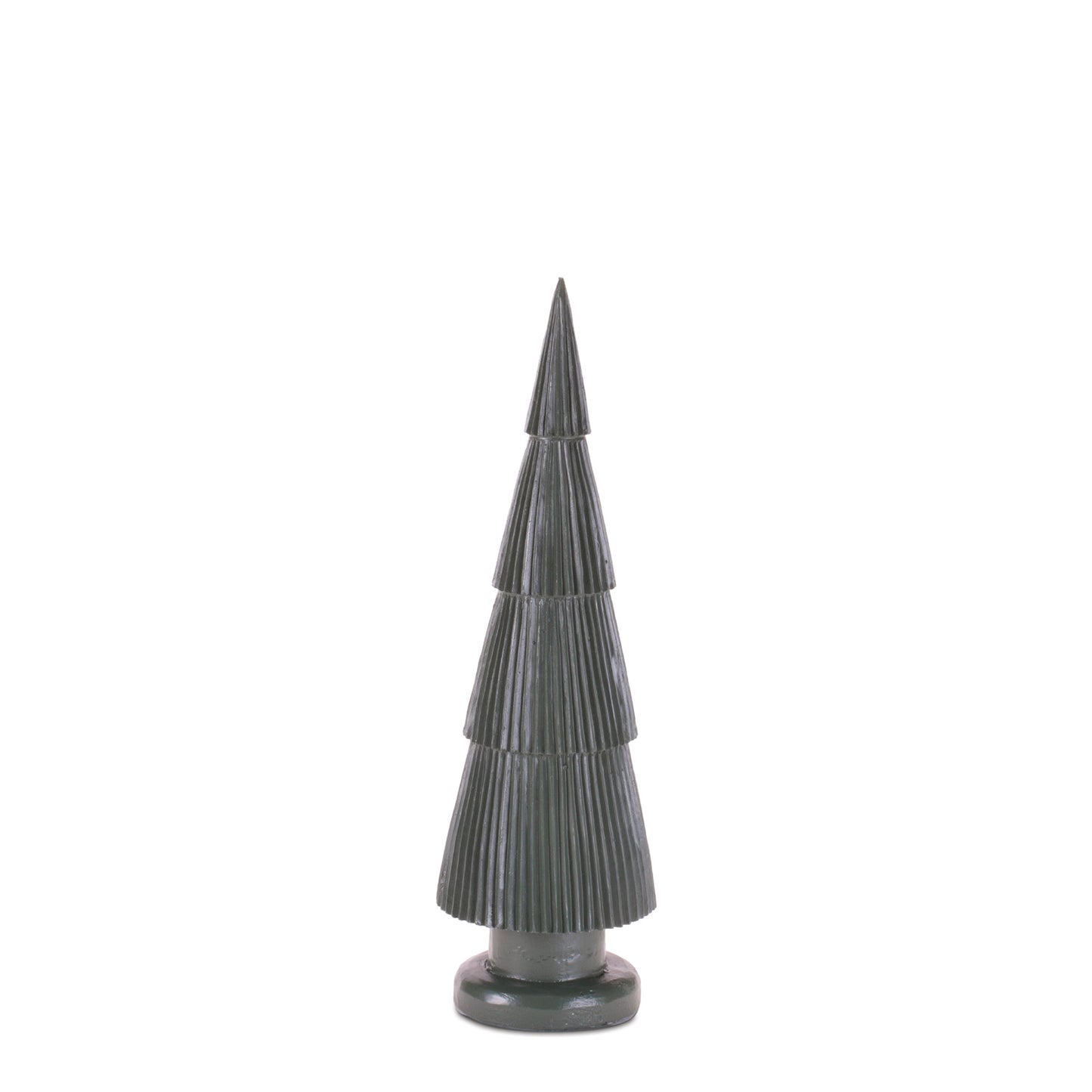 Green Ribbed Resin Christmas Tree (Set of 3)