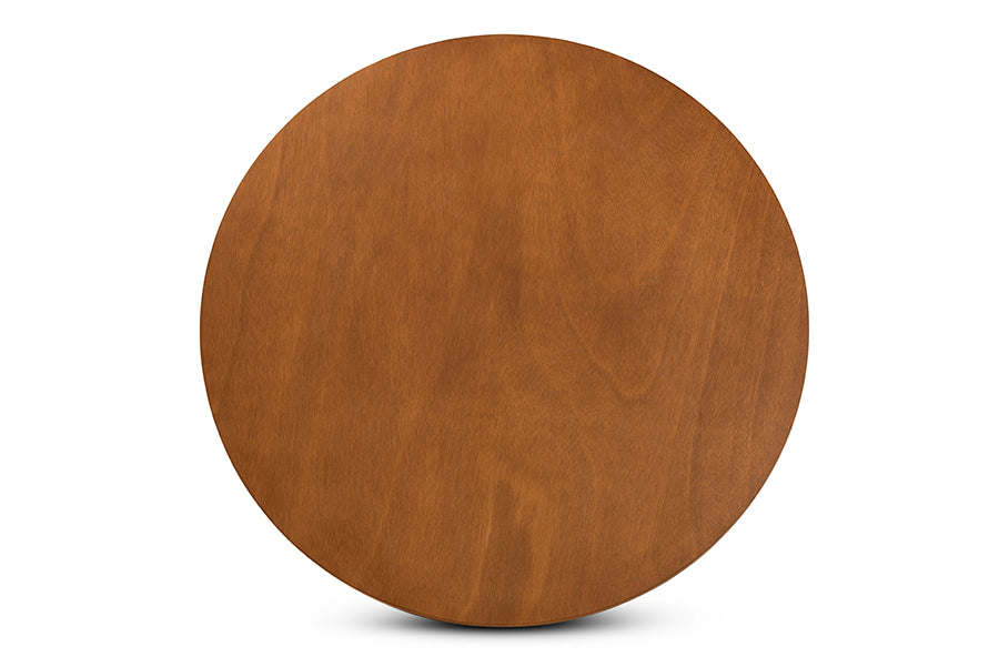 Baxton Studio Alicia Modern and Contemporary Grey Fabric Upholstered and Walnut Brown Finished Wood 5-Piece Dining Set