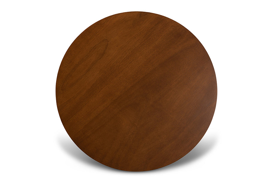 Baxton Studio Aspen Modern and Contemporary Grey Fabric Upholstered and Walnut Brown Finished Wood 5-Piece Dining Set