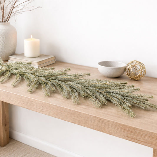 Glittered Pine Garland 6'L