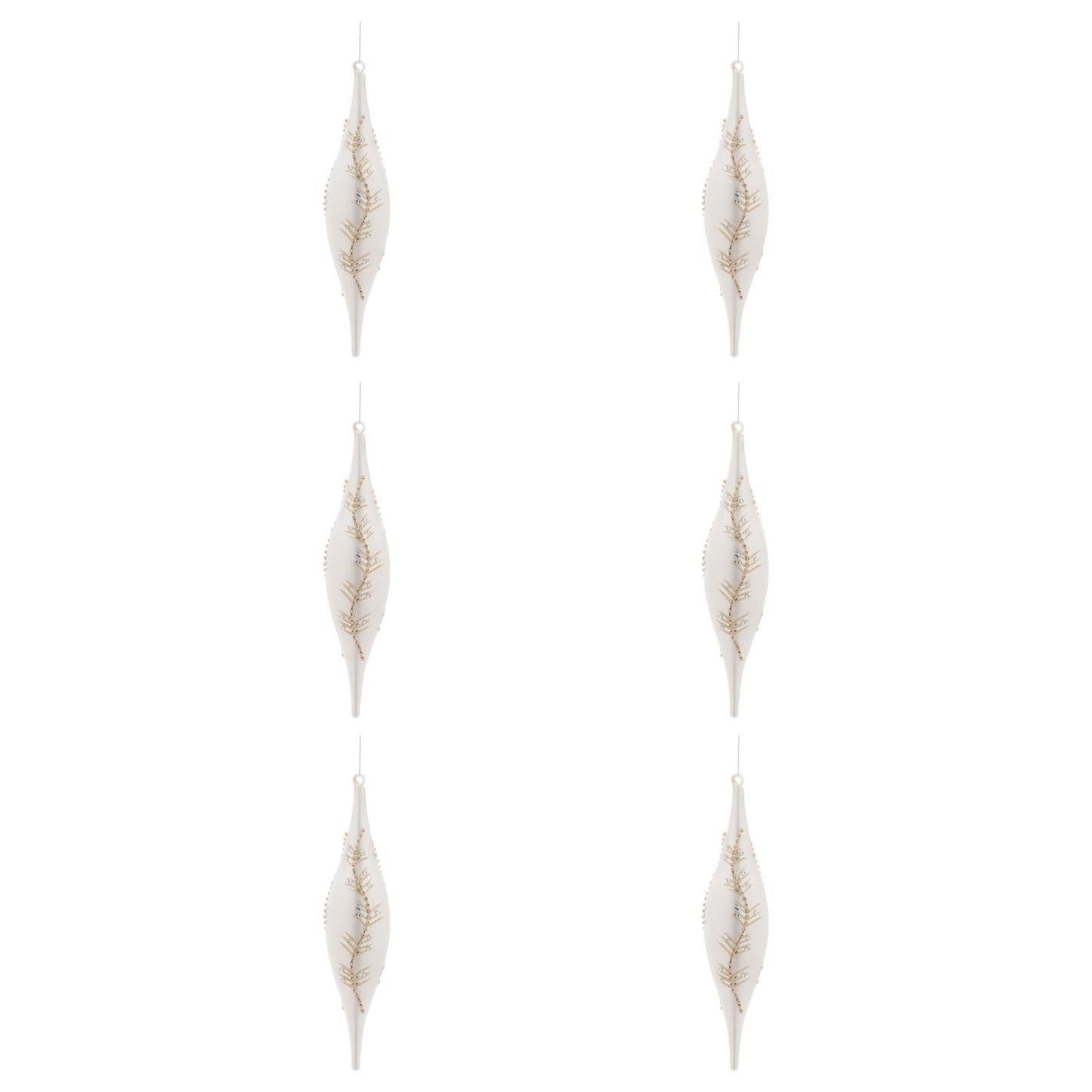 Large Glass Ornament Set (Set of 6)