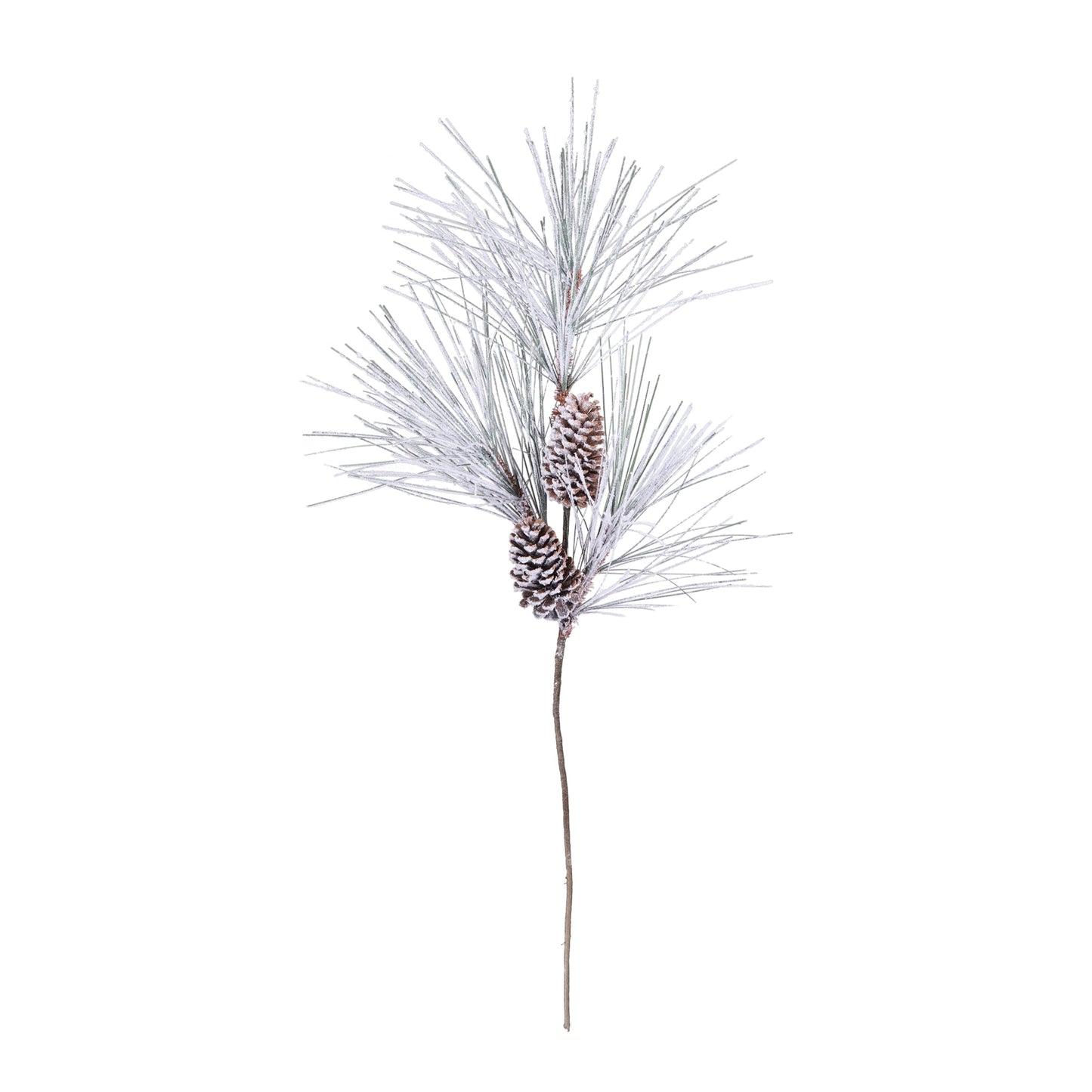 Flocked Long Needle Pine Spray (Set of 4)