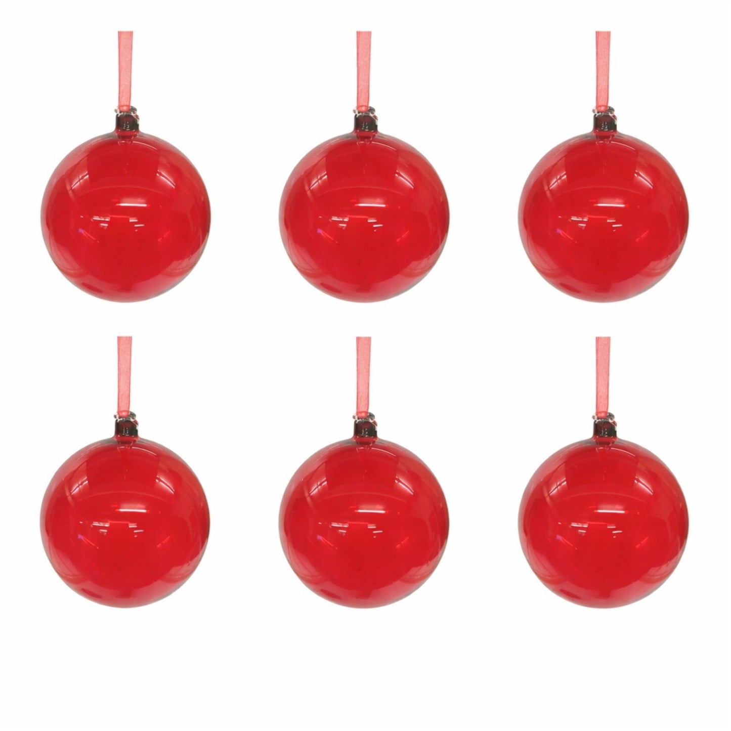 Glass Ball Ornaments (Set of 6)