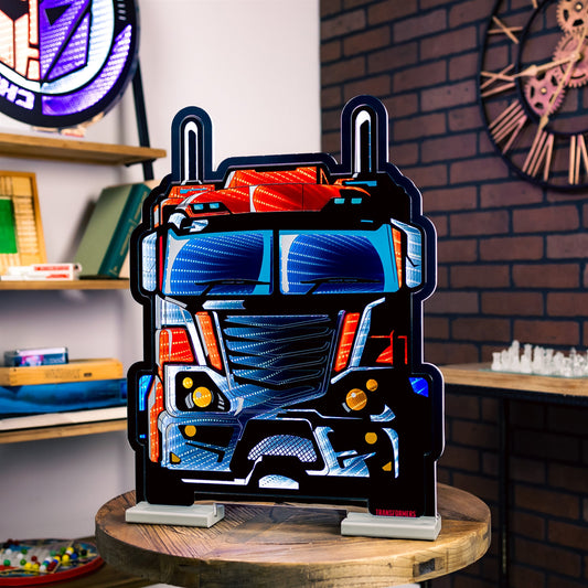 Transformers Optimus Prime Vehicle Mode Ekkolight 23"H