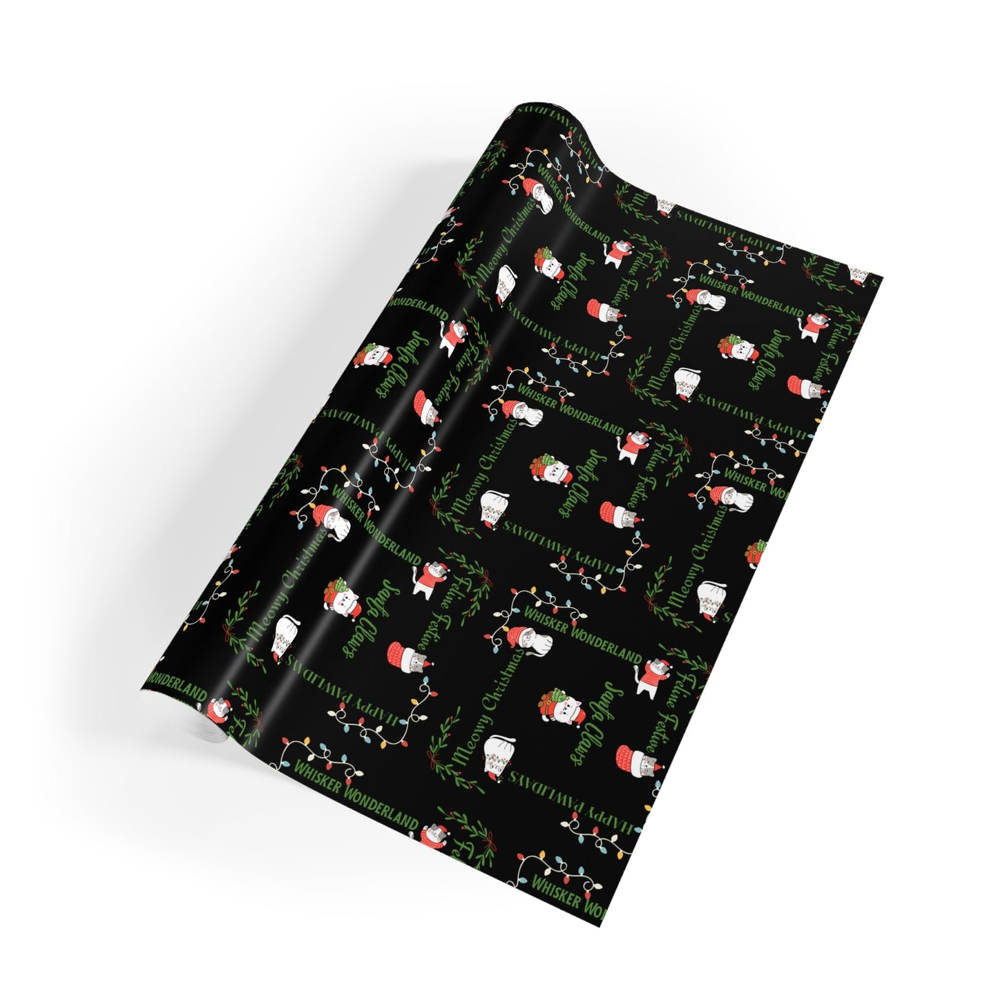 Cat Pun Christmas Gift Wrap Roll for Purr-fect Holiday Gift Giving