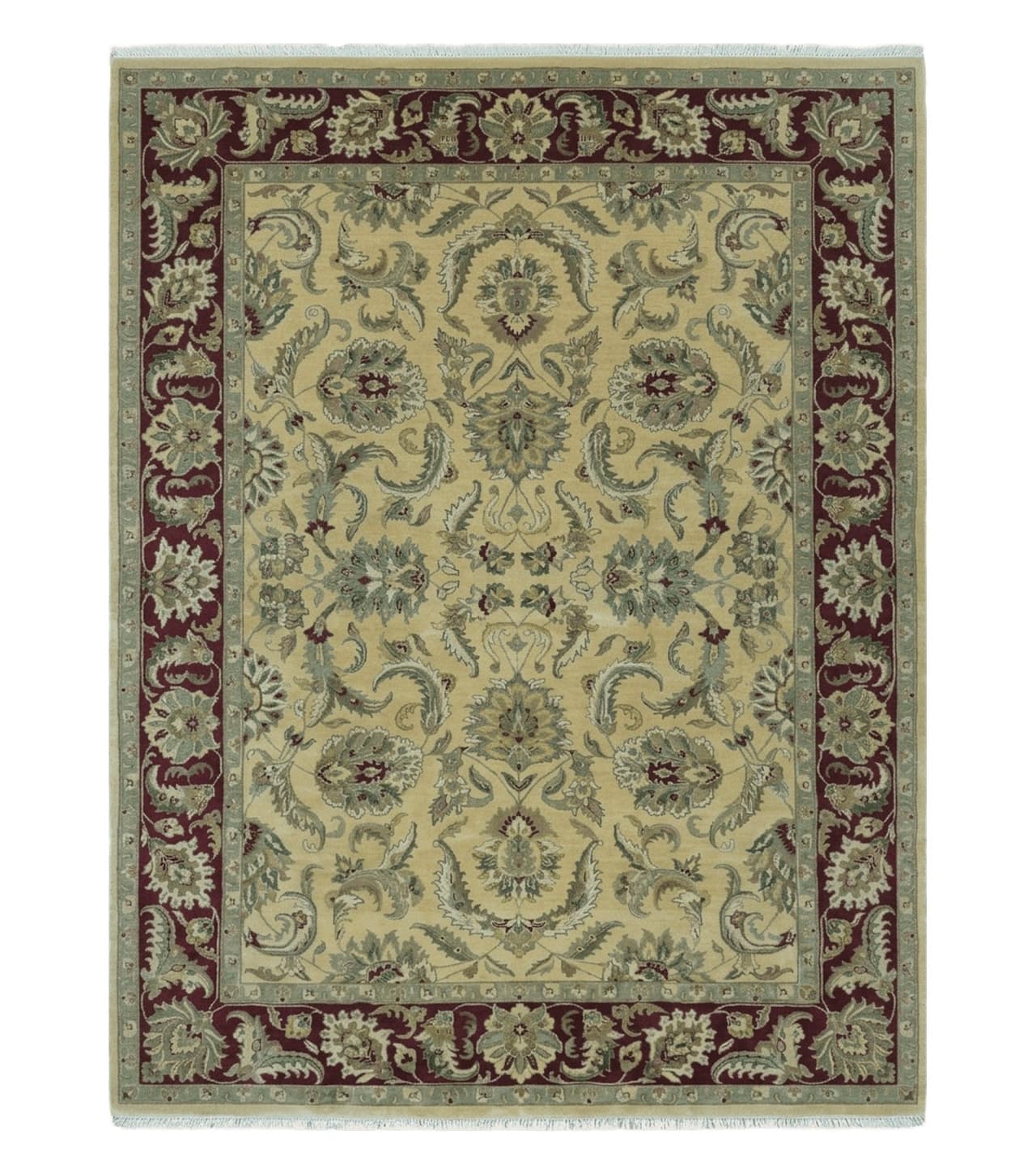 9' X 12' Vintage Handmade India Oriental Jaipur Quality Tea Wash Hand Knotted