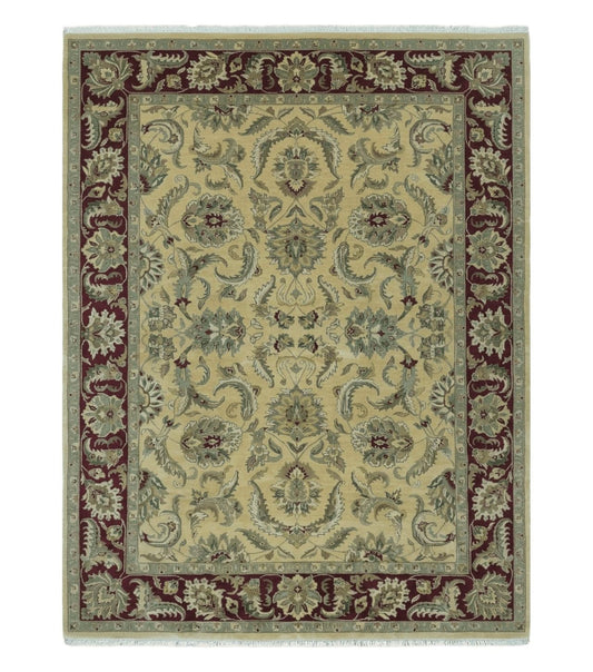 9' X 12' Vintage Handmade India Oriental Jaipur Quality Tea Wash Hand Knotted