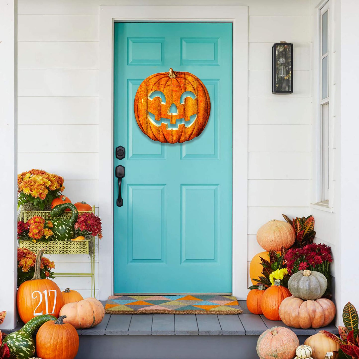 Jack-O-Lantern - Corrugated Metal Wall Art