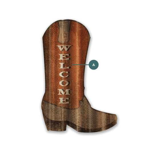 Men's Cowboy Boot Corrugated Cutout