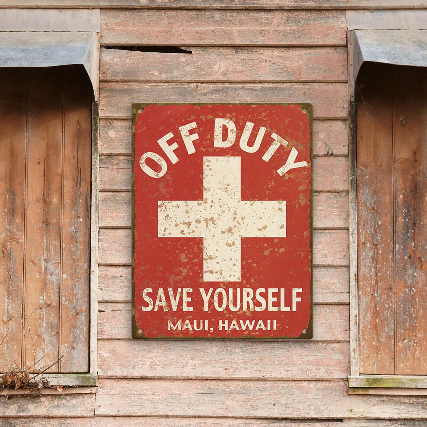 Off Duty Lifeguard: Personalized - Metal Wall Art