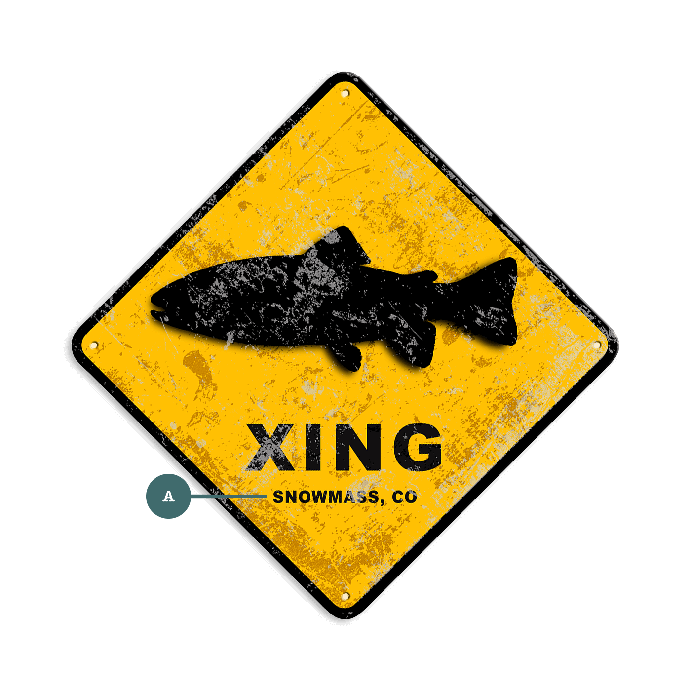 Fish Crossing - Metal Wall Art