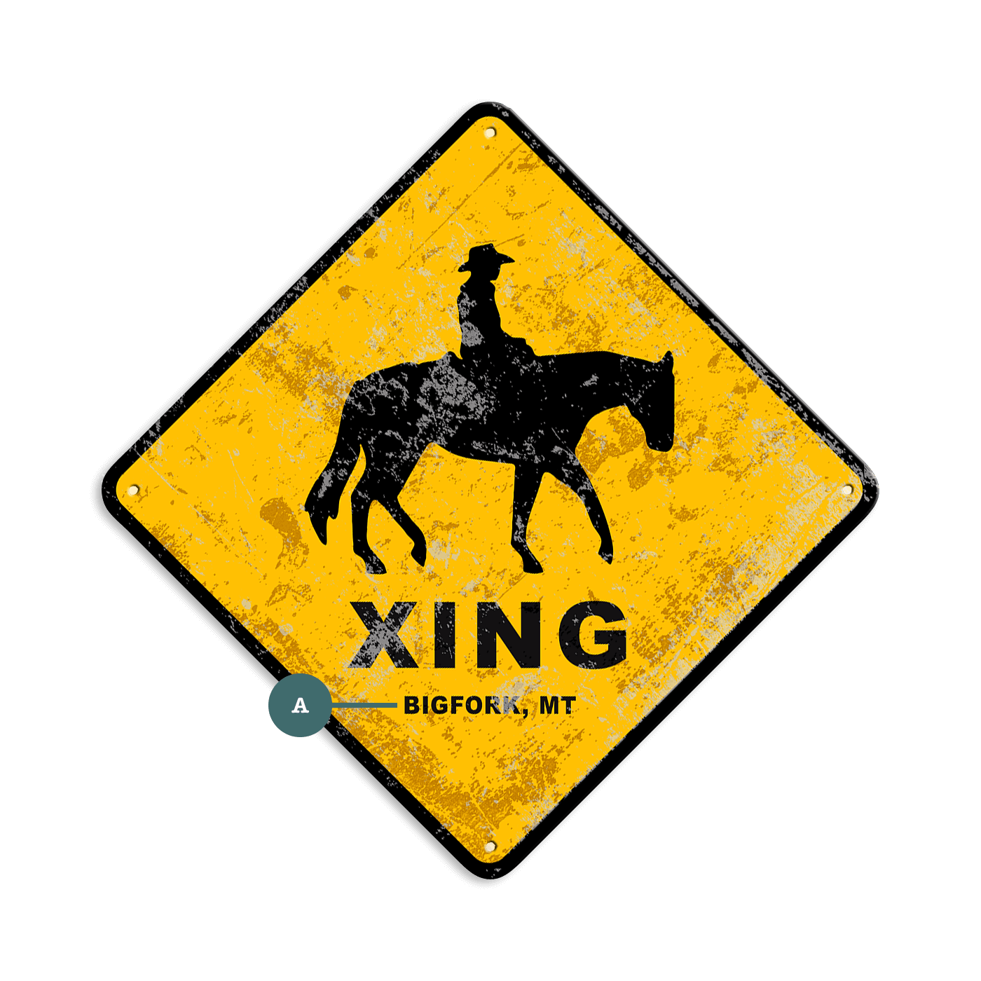 Cowboy Crossing - Metal Wall Art