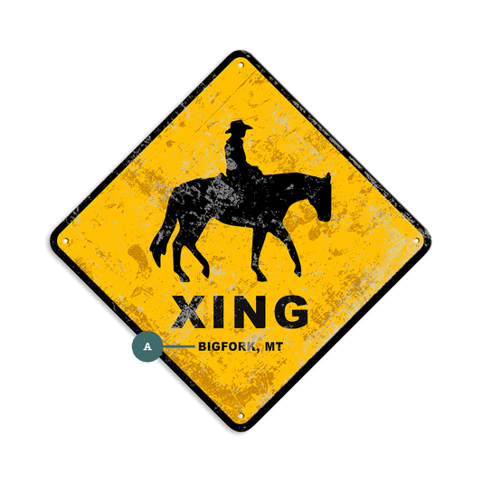 Cowboy Crossing - Metal Wall Art